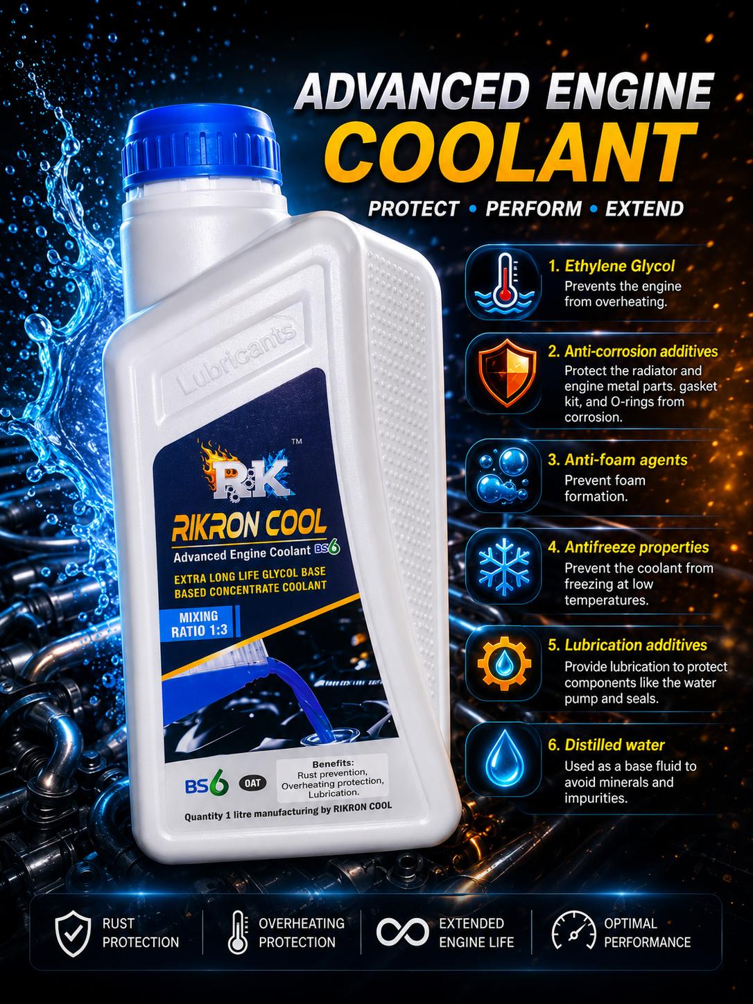RIKRON COOL Advanced Engine Coolant (Blue)